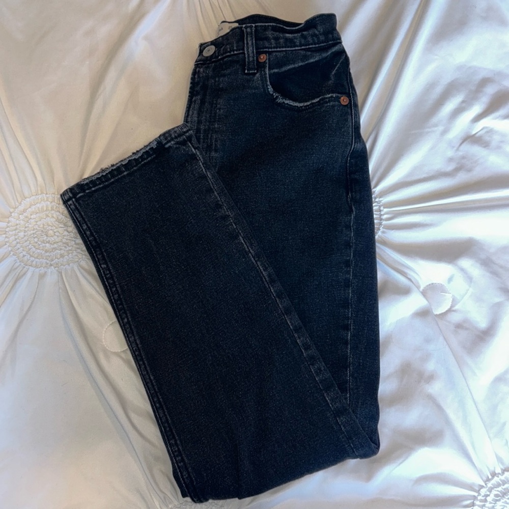 Abercrombie ankle straight high rise jeans